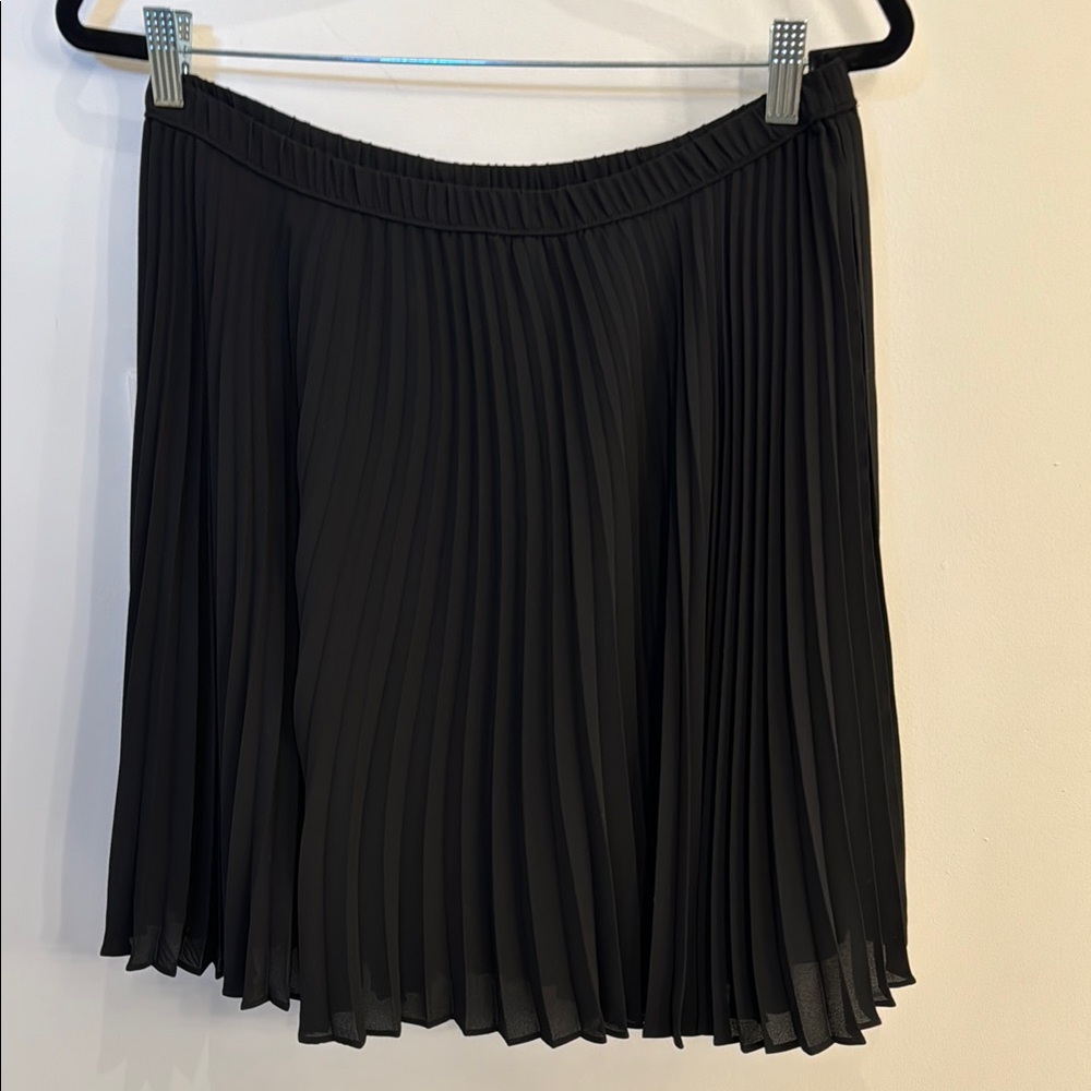 Elegant Black Pleated Skirt